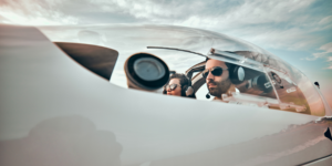 pilots in a small plane